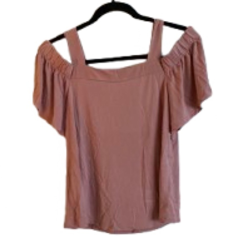 NWOT Alya Mauve Cold-Shoulder Square Neck Top - Size M - Picture 4 of 4